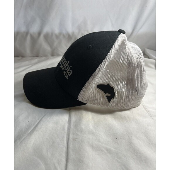 Columbia PFG Performance Fishing Gear Mesh Cap Hat Adjustable Black Front - Picture 2 of 5